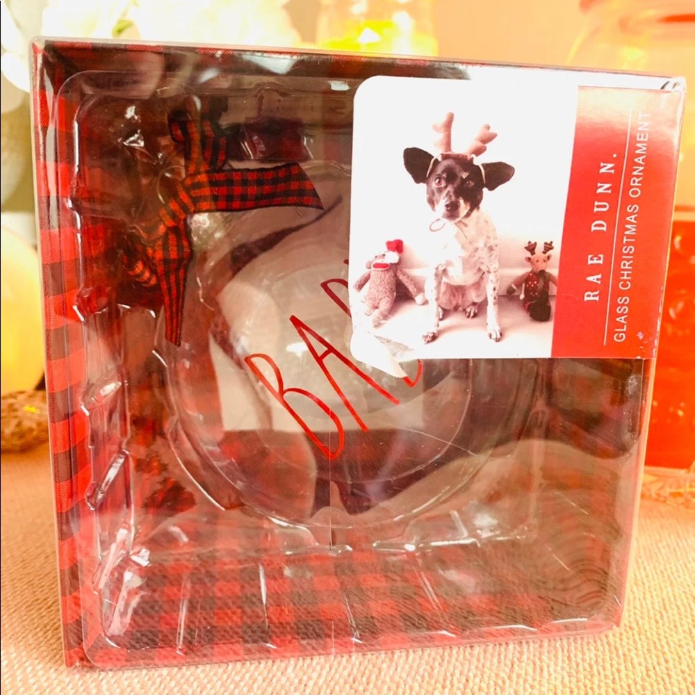 Rae Dunn “Baby” Glass Christmas Ornament